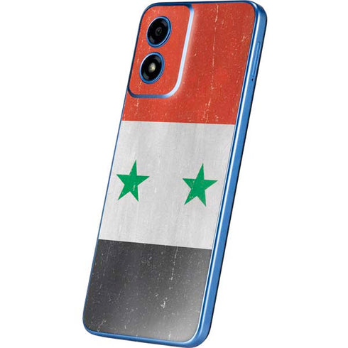 Syria Flag Distressed Moto G Play 4G (2024) Skin